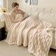Плед Coral Fleece CF-15 Рельєфні смуги 150×200 см Beige (3_08638) - зображення 6