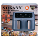 Аерогриль-фритюрниця на 8 літрів 2 контейнери з таймером, сірий(SKZG8030G)(Sokany) - изображение 11
