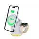 Qi2 Бездротова зарядка док-станція C16, Magsafe магнітна 4в1, для iPhone/Android, смарт годинників, навушників, функція нічника - Білий - зображення 3