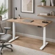 Стол Space 2 электрической регулировкой высоты Ferrum-decor 75x135x67 Белый металл ДСП Дуб Сан-Марино 16 мм (SPACE2024) - изображение 2