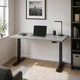 Стіл Space 2 електричним регулюванням висоти Ferrum-decor 75x120x67 Чорний метал ДСП Бетон 16 мм (SPACE2044) - зображення 6
