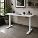 Стол Space 2 электрической регулировкой высоты Ferrum-decor 75x135x67 Белый металл ДСП Белый 16 мм (SPACE2060) - изображение 3