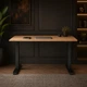 Стіл Space 2 електричним регулюванням висоти Ferrum-decor 75x100x67 Чорний метал ДСП Дуб Сан-Марино 16 мм (SPACE2019) - зображення 3