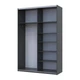 Шкаф купе Doros G-Caiser Антрацит 2 Зеркала / 3 части 160х60х240 (42005409) (DRS-012242) - изображение 2