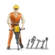 Фигурка Bruder Строитель с инструментами 11 см (60020) - изображение 2