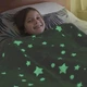 Плед плюшеве покривало Blanket kids Magic Star 150х100 см флісова ковдра, що світиться в темряві. Сірий 5057294 - зображення 10
