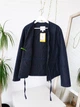 Женская утепленная куртка H&M из стеганного денима Oversize dark denim blue\синий деним S , арт.1322243002 - изображение 7