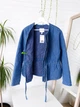 Женская утепленная куртка H&M из стеганного денима Oversize denim blue\блакитний S, арт.1322243002 - изображение 7