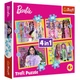 Пазл Trefl Barbie Веселий світ Барбі 4 в 1 (35, 48, 54, 70) (5900511346268) TREFL 5900511346268 1062368 - зображення 1