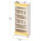 Дитячий стелаж Mealux Brooks White / Yellow (KD-E041 White/Yellow) Mealux KD-E041 White/Yellow 1070945 - зображення 2