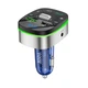 Автомобільний адаптер HOCO Crystal transparent car BT FM transmitter E71 сіро прозорий - зображення 1