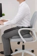 Ортопедическая подушка для сидения с отверстием Memory Foam 38х30х6 см для кресла, авто голубая - изображение 4