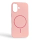 Чохол Silicone Case MagSafe для Apple iPhone 17 рожевий (магнітне кільце, мікрофібра) - зображення 1