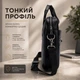 Чоловіча шкіряна сумка місткий портфель для документів ноутбуку та офісу 39×30×5 шкіряний,чорна шкіра для стильного чоловіка Qvant (2000) - Чорна - зображення 4