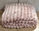 Плед-покрывало Koloco Королевский шарпей 16-3 полоска 5 см 200х230 пудра евро - изображение 3