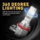 LED лампы H8 80Вт с холодным светом 6000К для авто - изображение 4