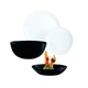 Сервиз столовый Luminarc Diwali Black&White Черно-белый из стеклокерамики 19 предметов на 6 персон (163-135-P4360) - изображение 2