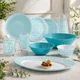 Столовый сервиз Luminarc Simply Fantasia Torqu Бирюзовый стеклянный на 6 персон 46 предметов (163-135-N6248) - изображение 2