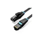 Патч-корд 1м, UTP cat 6 RJ-45 flat black Vention (IBJBF) - зображення 1