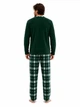 Тепла піжама чоловіча Pijamaʼn XL Зелений флісовий реглан зі штанами - изображение 2