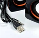 Колонки компьютерные Jedel CK4/G101 акустическая система 2.0 для ПК USB, AUX 3W*2 - изображение 5
