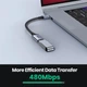 OTG кабель-переходник TOPK A10 с Type-C на USB 2.0, серый - изображение 2