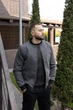 Мужской кашемировый бомбер куртка демисезонный без капюшона осенний весенний L Серый - изображение 3