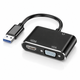 Перехідник USB на HDMI та VGA для підключення додаткового монітора 78215 - изображение 1