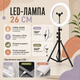 Комплект света и звука для блогера 5в1, кольцевая LED-лампа, штатив, петличный микрофон и Bluetooth-пульт для смартфона - изображение 3