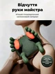 Масажер для шиї плечей електричний шиацу 3D бездротовий акумуляторний з інфрачервоним підігрівом антистрес безшумний портативний біонічний з імітацією рук масажиста глибоке розминання для масажу спини попереку рук ніг USB зарядка зелений - зображення 2