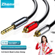 Аудиокабель-адаптер ZHENWEI ZW-YPX180 Jack 6.3 мм — 2×RCA 10 м - изображение 2
