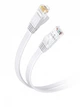 Патч-корд Ugreen 45465 Cat 6 плоский 30 м Сіро-білий - зображення 1