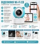 Видеоняня C8 WiFi с экраном 5 дюймов со смартфона, датчик звука, движения, ночное видение и поворотной камерой 2K - изображение 2