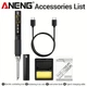 Електричний паяльник ANENG SL108, 96W PD/QC з регульованою температурою, зарядка Type-C, розумний цифровий інструмент для пайки, без батареї, чорний. - зображення 1