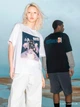 Футболка хлопковая оверсайз длинная женская Uniqlo 313646846 M Белая с принтом (1161952333) - изображение 6