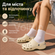 Шльопанці Crocs Classic 10001 бежеві 38-39 — легкі крокси сабо з матеріалу Croslite для прогулянок пляжу дачі та щоденного носіння - зображення 4