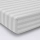 Простынь на резинке MirSon Royal Soft Stripe 30-0023 Snow Joy 140x200 см (2200011305264) - изображение 1
