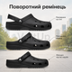 Шльопанці Crocs Classic 10001 чорні 41-42 — легкі крокси сабо з матеріалу Croslite для прогулянок пляжу дачі та щоденного носіння - зображення 3