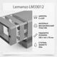Подсветка для стены фасадная Lemanso LM33012 2xE27 12W IP54 серая пластиковый двусторонний уличный настенный светильник вверх и вниз для дома террас - изображение 3