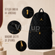 Повседневный рюкзак JORDAN Gold Logo Monogram Backpack Black с золотым логотипом, спортивный для учёбы и прогулок - изображение 4