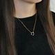 Кулон кольца на цепочке медицинская сталь позолота (x253-2) - изображение 2
