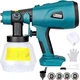 Аккумуляторный краскопульт HVLP под аккумулятор Makita 18V (200 Вт, бак 1000 мл) - беспроводной пистолет-распылитель - изображение 1