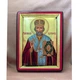 Писаная греческая икона Святой Николай Чудотворец 20×26 см - изображение 1