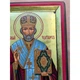 Писаная греческая икона Святой Николай Чудотворец 20×26 см - изображение 8