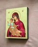 Маленькая писаная греческая икона Пресвятой Богородицы 9×11,5 см - изображение 2