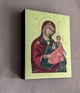 Маленькая писаная греческая икона Божией Матери 9×11,5 см - изображение 3