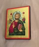 Писаная греческая икона Иисус Христос Вседержитель 16×20 см - изображение 3