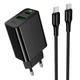 Адаптер сетевой HOCO C to C cable Leader charger set CS94A |1USB/1Type-C, PD/QC, 20W/3A| 5184955 - зображення 1