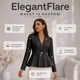 Приталенный фактурный жакет с баской ElegantFlare, размер M, черный - изображение 1