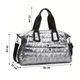 Спортивна сумка Lesko HT8264 Silver для спорту фітнесу подорожей жіноча дорожня з ручками - зображення 5